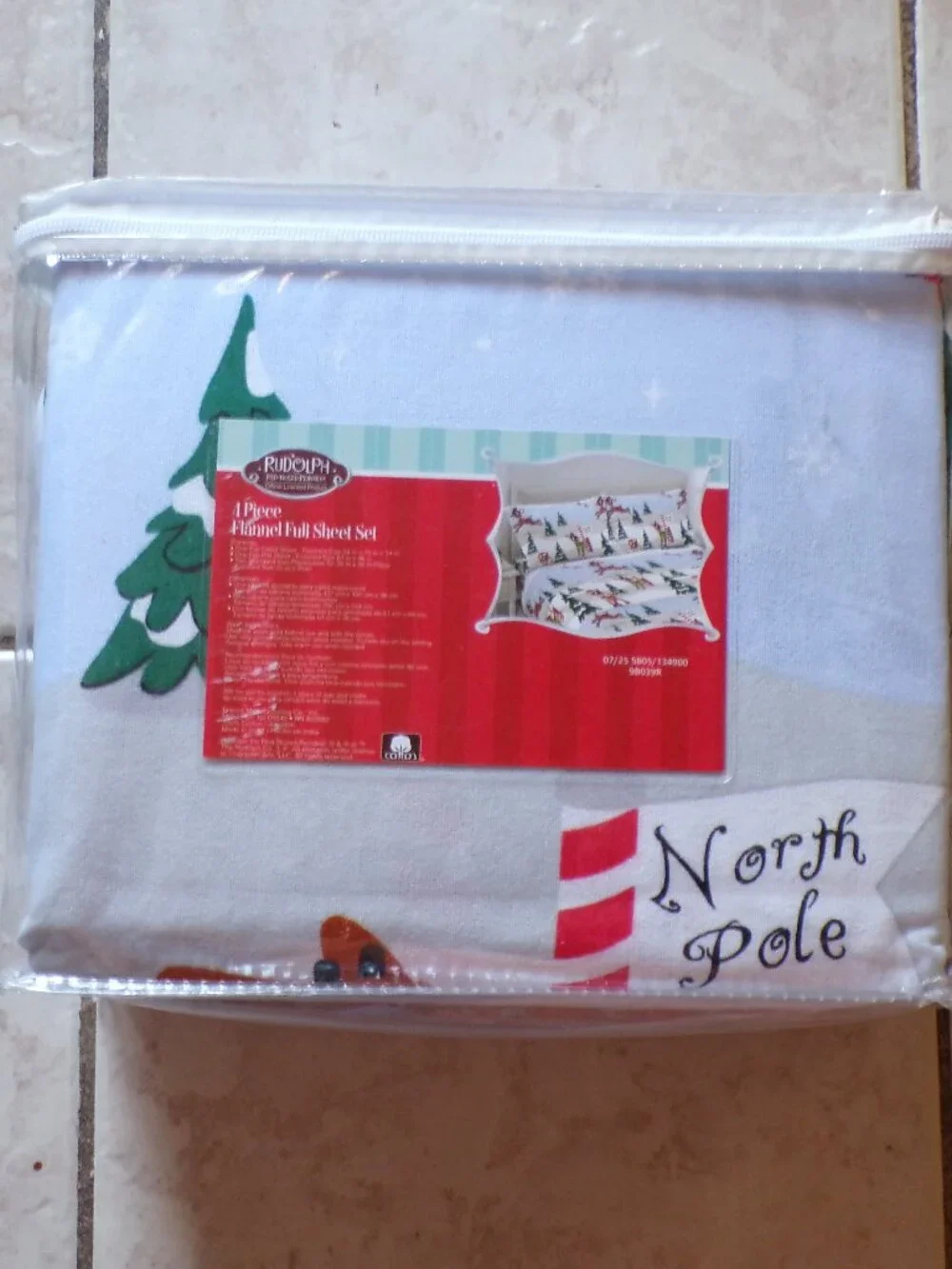RUDOLPH THE RED NOSED REINDEER CHRISTMAS FLANNEL SHEETS 3 PIECE SET FULL SIZE